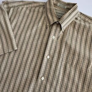 Cutter & Buck Mens‎ Short Sleeve Button Down Shirt - Size L - Plaid